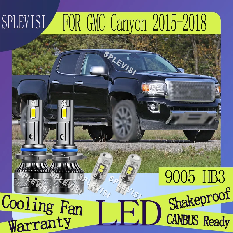 9005/HB3 2PCS Warranty Long lasting up to 60,000 Hours Improved Visibility at Night High Beam For GMC Canyon 2015 2016 2017 2018