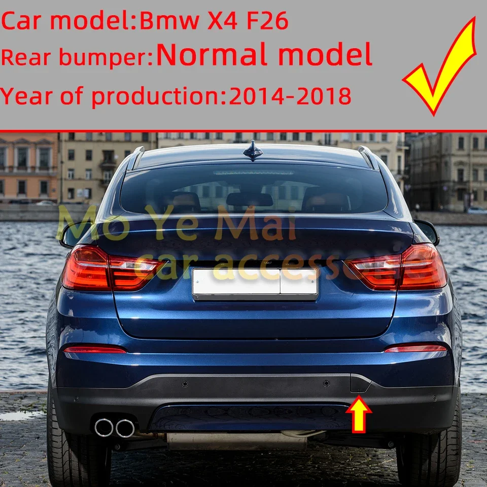 Tampa do gancho de reboque do amortecedor dianteiro e traseiro, tampa de Shell para BMW X4, F26, 2014, 2015, 2016, 2017, 2018, #51117338473, 51127338754