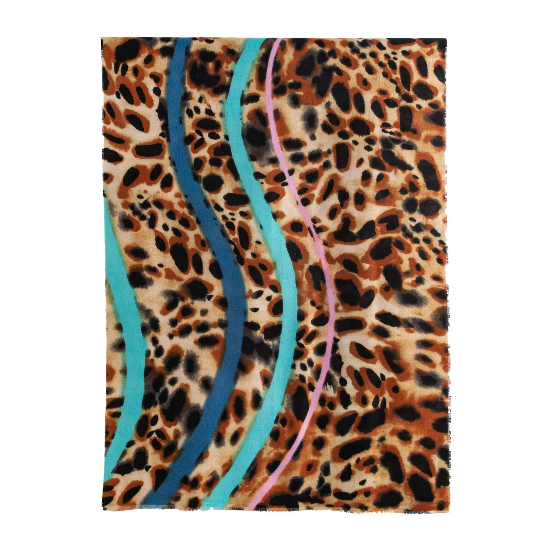 وشاح من الكشمير المقلد مع ملمس راقي لشتاء المرأة 2025 نمط جديد بطباعة الفهد وشاح دافئ متعدد الاستخدامات بطباعة الحيوانات