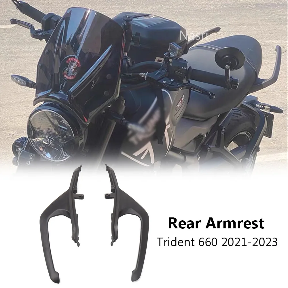 

New Motorcycle Aluminum Rear Grab Bars Seat Pillion Passenger Handle Armrest For Trident660 Trident TRIDENT 660 2021 2022 2023