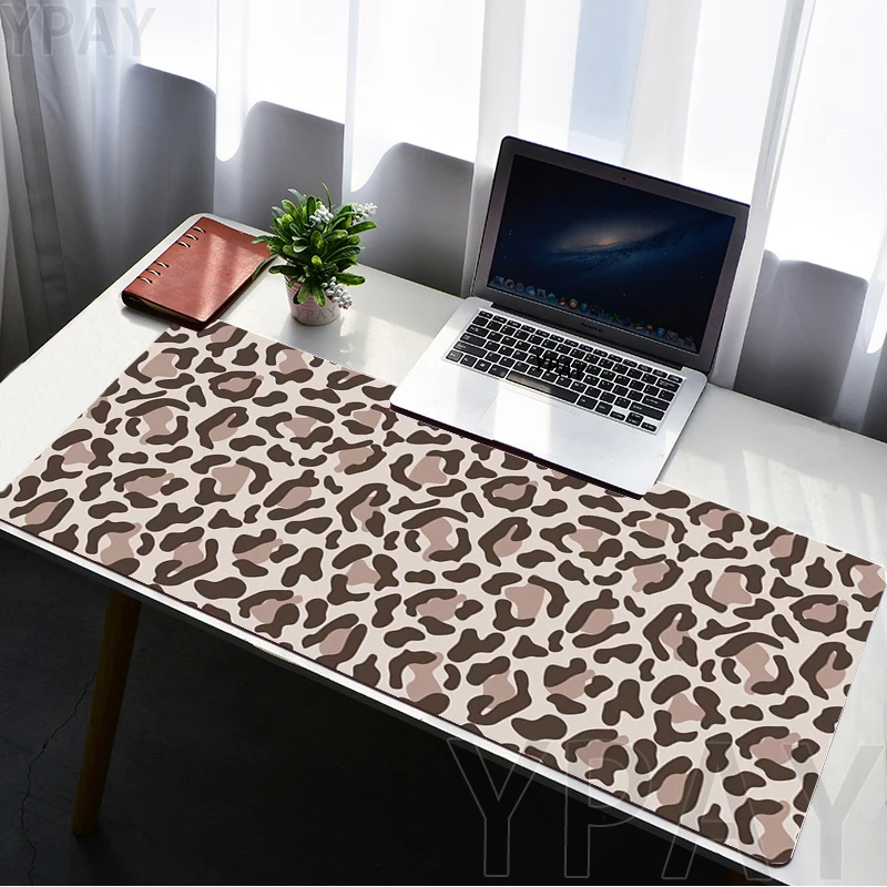 Leopard Print Mouse Pads Gaming Mousepad Gamer Mouse Mat Keyboard Mats Desk Pad Popular Mousepads XXL 90x40cm For Computer