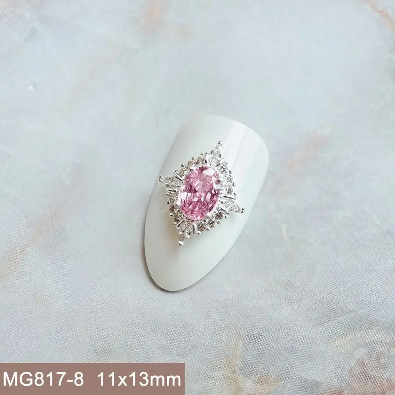 10pcs/lot Palace Retro Lace Butterfly Flower Zircon Alloy Nail Art Crystal Manicure Nails Accesorios Supplies Decorations Charms