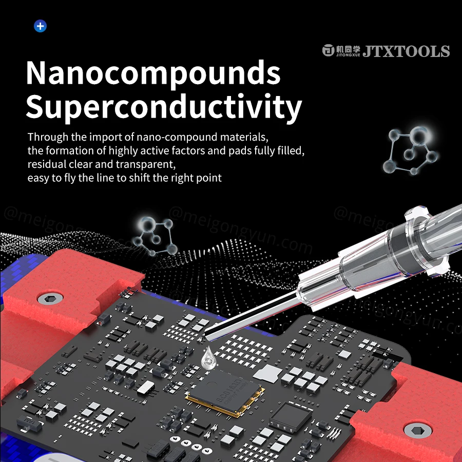 JTX JITONGXUE CP1 Nano Flux do pasty lutowniczej 183 ℃   Pasta blaszana do spawania ze strzykawką do naprawy PCB telefonu komórkowego Krem lutowniczy SMD — zdjęcie 3