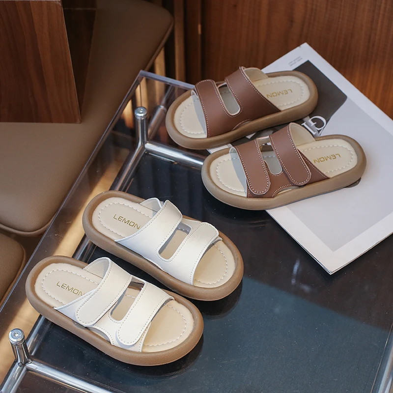 

Summer New Casual Boy Girl Open-toe Sandals Children's Soft-soled Slippers Flats Shoes Size 26-35