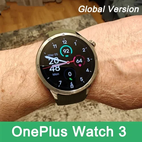 100% nuevo reloj inteligente OnePlus 3 versión Global 32GB 1,5 ''AMOLED Snapdragon W5 Wear OS por Google GPS NFC IP68 5ATM