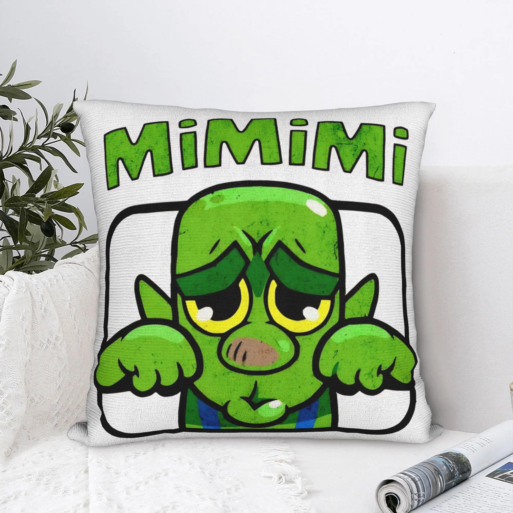 Crying Goblin Clashes Royaleds funda de almohada tela impresa funda de cojín decorativa funda de almohada asiento con cremallera 45*45cm