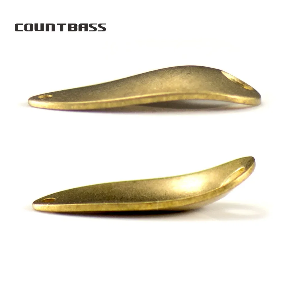 Countbass 황동 연어 캐스팅 낚시 스푼 블랭크, SP011 2.2g (5/64oz), 민물 배스 파이크 낚시 미끼, 50 개