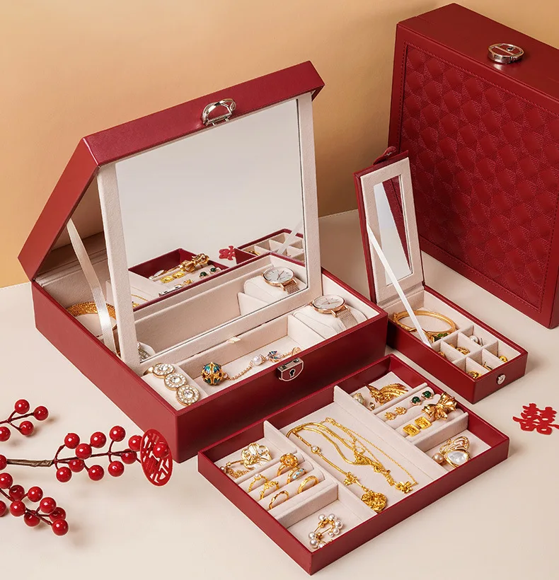 

Christmas Gift Box, Jewelry Storage Box, Stylish and High-end Ring, Earring, Bracelet Watch Jewelry Box Valentine's Day Gift Box