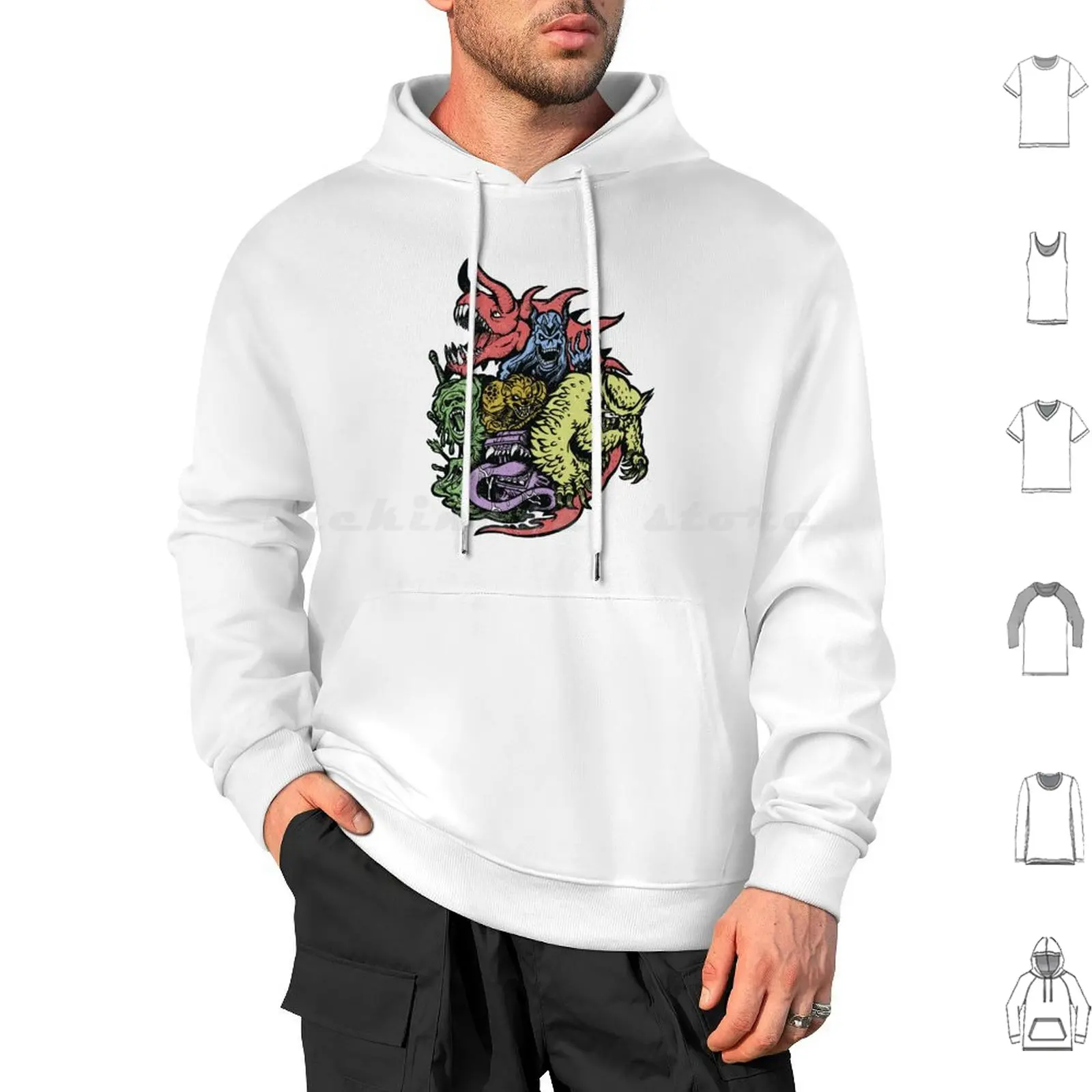 Neue Fantasie Kreaturen Hoodie Baumwolle Langarm dnd dnd Kreaturen Monster und Fantasie bestiary Eisen Tofu fantastisch