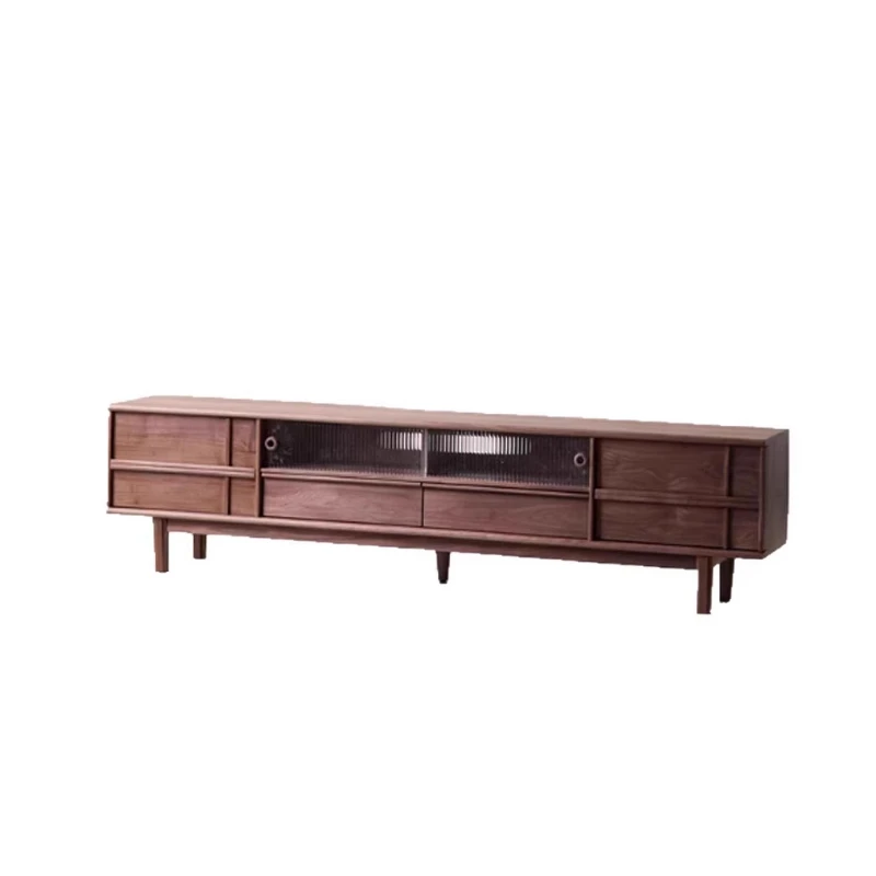 

TV cabinet household living room one-character cabinet solid wood storage floor cabinet