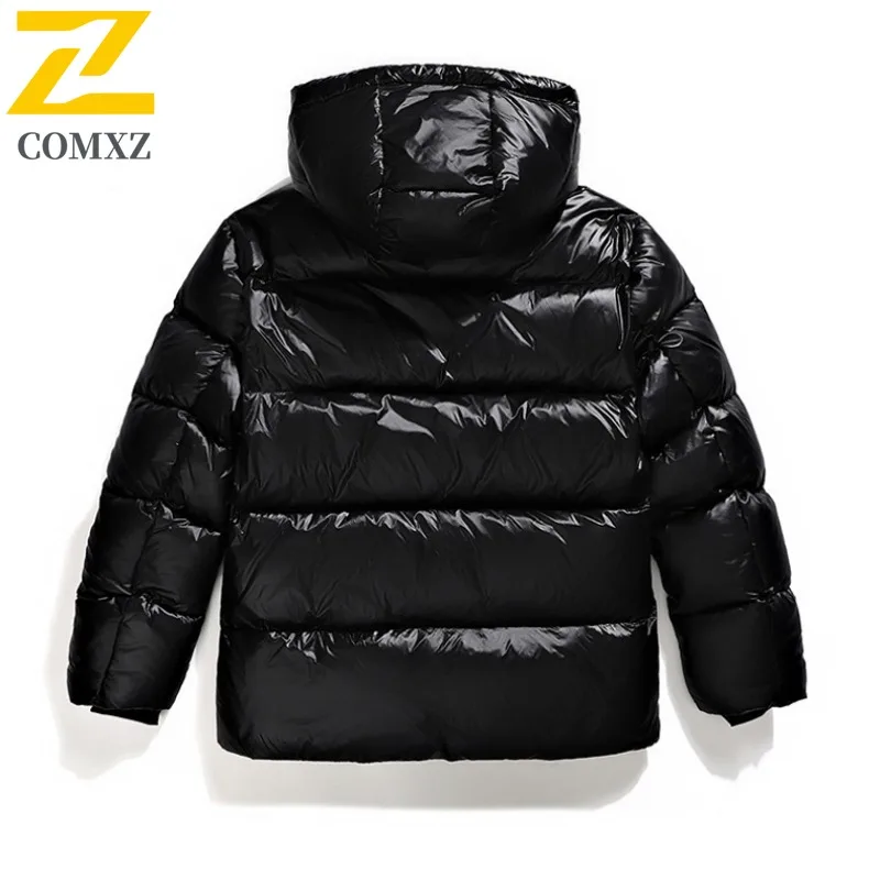 COMXZ 2025 Men Puffer Jacket Winter Windproof Thermal Coat Waterproof Hiking Parka Thickened Cotton Outdoor Sports Windbreaker