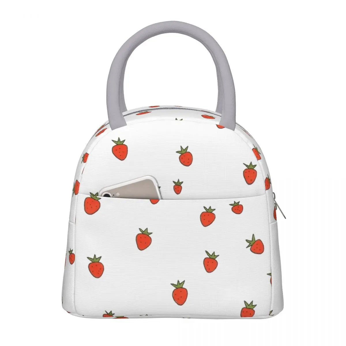 Strawberry Field Product Insulated Lunch Tote Bag For School Storage Food Boxes Portable Thermal Cooler Lunch Boxes