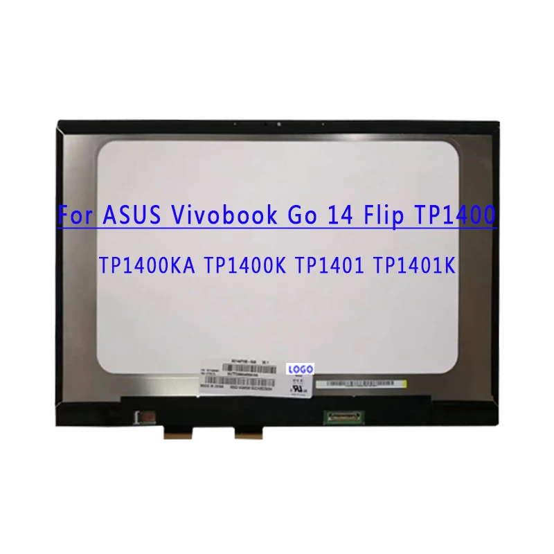 

14.0 inch HD or FHD 30PINS 60HZ LCD Screen Touch Assembly For ASUS Vivobook Go 14 Flip TP1401 TP1401K TP1400 TP1400KA TP1400K