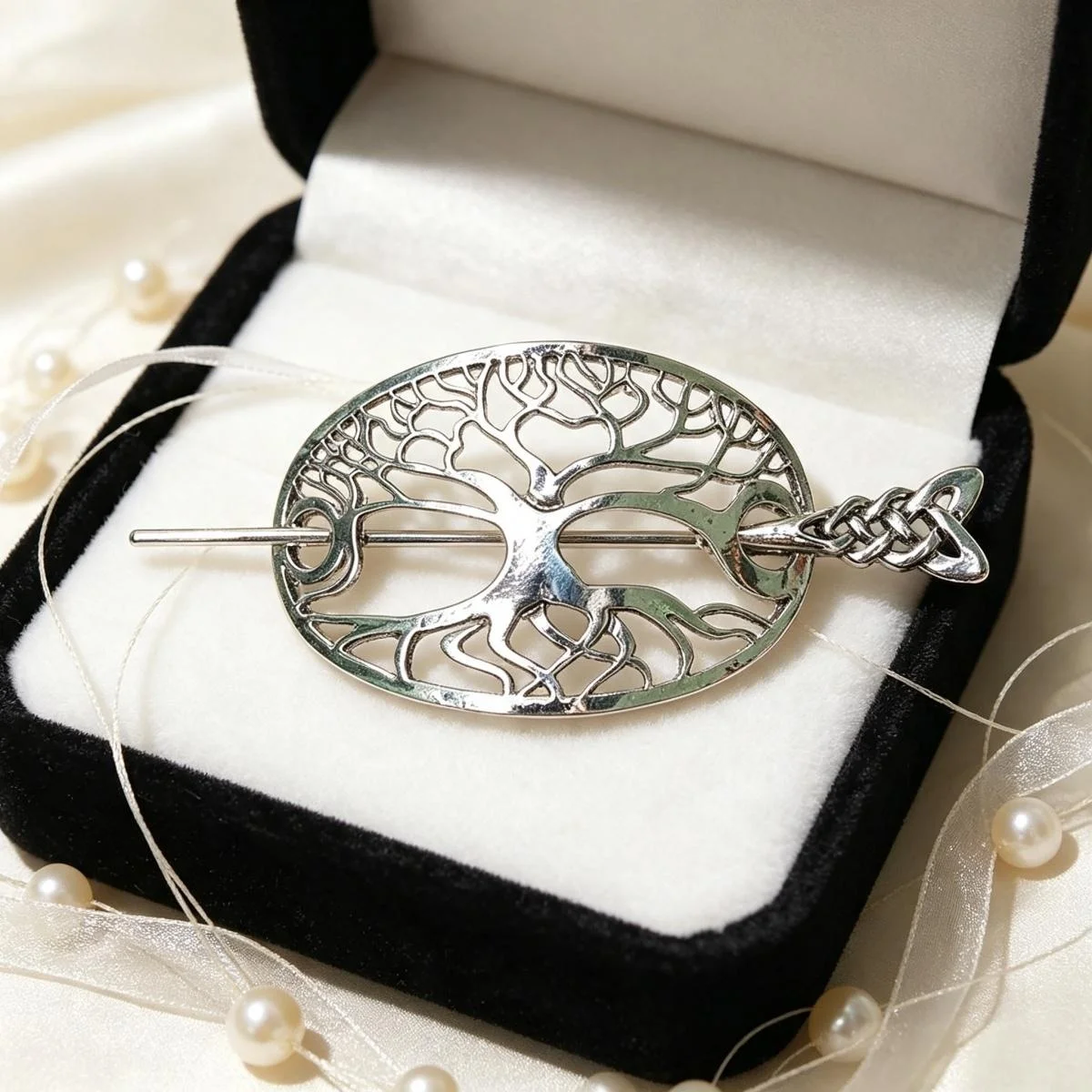 Nordic Viking Hair Clip Women Celtic Knot Hair Pin Tree of Life Metal Hair Jewelry Medieval Style Accessories Gift