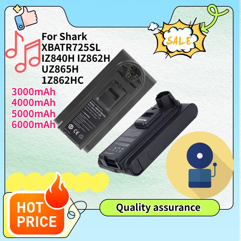 

3000mAh high quality For Shark XBATR725SL IZ840H IZ862H UZ865H 1Z862HC vacuum cleaner battery