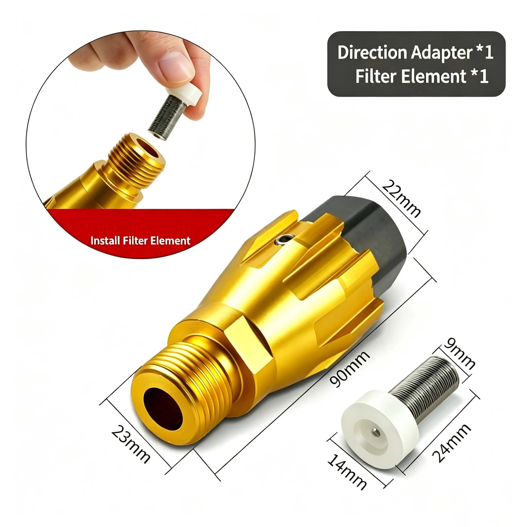 Rotating Spray Filter Adapter 360 Degree Swivel Joint With Long Handle For Painting Air Compressor Regulation System