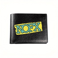 NOFX Punk Rock Band Logo Stylish Mens Wallet Business Mens Casual Elegant Simple Practical Quality Wallet Stylish Printing Graph