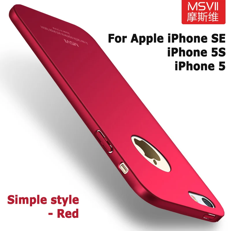 For iPhone 5S Case MSVII Luxury Ultra Thin Matte Hard PC Cover For Apple iPhone 5 S 5S 5SE SE 2016 iPhone5 iPhone5s Phone Cases