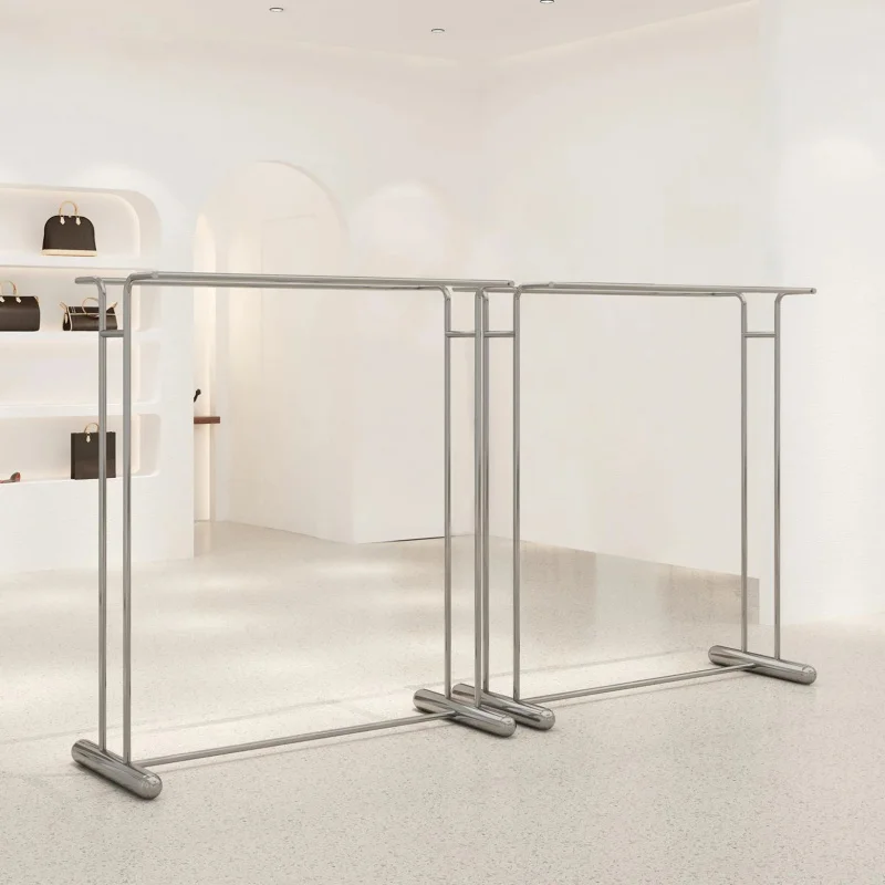 

custom.Customized Whole Store Design Clothing Rack Metal Clothing Shop Display Stands Clothing Rack Boutique