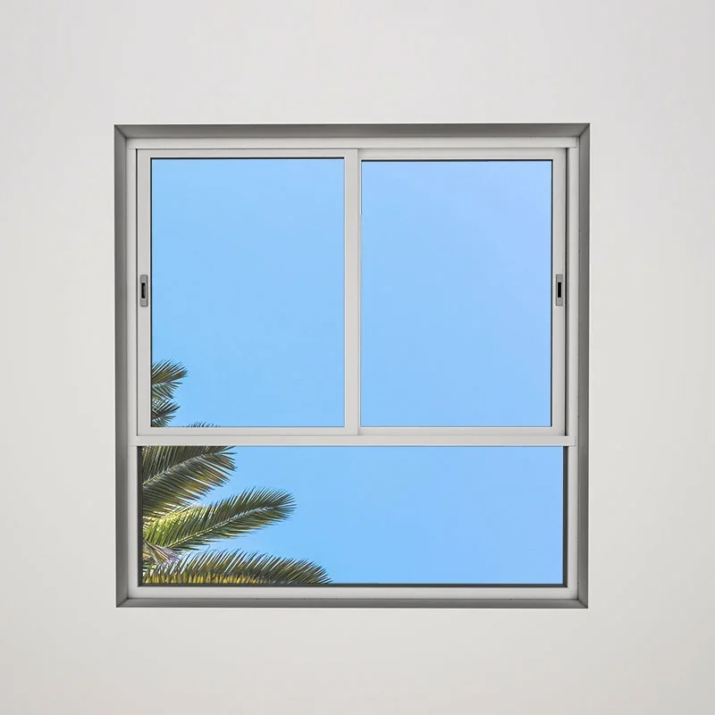 أبواب ونوافذ من سبائك الألومنيوم أمريكية حديثة مخصصة بنوافذ منزلقة ذات مسارين عازلة للصوت ونوافذ معزولة مزدوجة مزججة