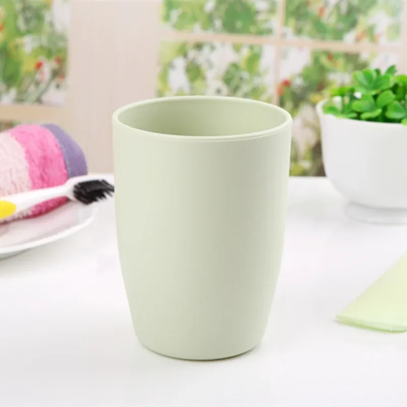 Round Plastic Toothbrush Cup Lovers Toothbrush Cup Simple Household Bathroom Toilet Wash Cup Gargle Cup