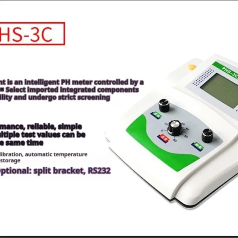 Precision PH meter PHS-2C/3C acidity meter PH composite electrode PH tester waste water for acid and alkali detection