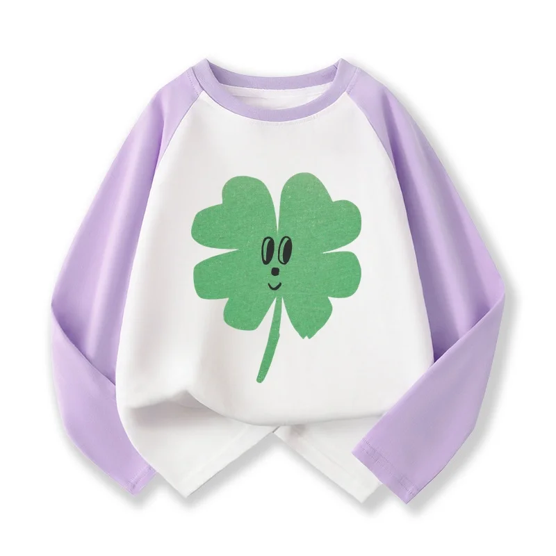 2025 Autumn Kids Shirts Long Sleeve T-shirt Cotton Girls Tops Baby Tees Graphic Full Sleeve O-neck Pull Over Children Clothing