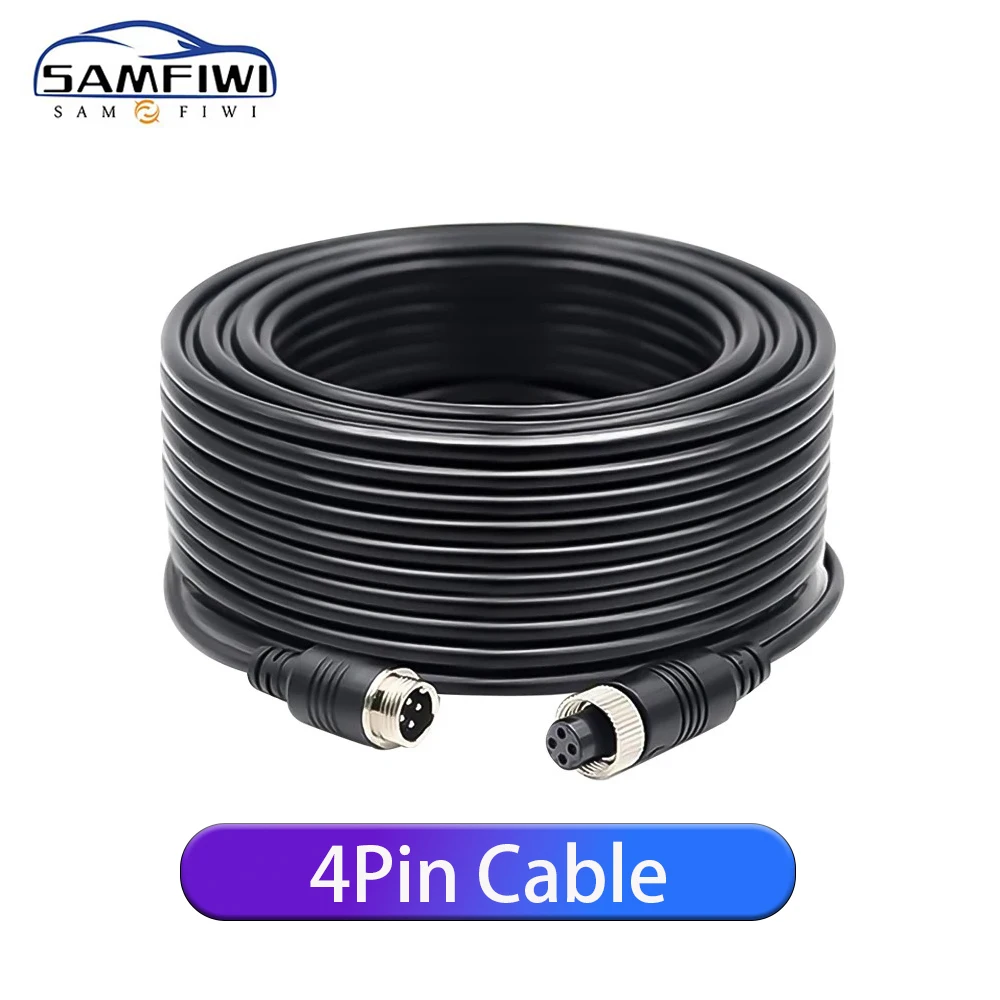 

5 м/10 м/15 м/20 м 4-контактный авиационный удлинительный видеокабель для подключения камеры монитора грузовика, автобуса для AHD камеры заднего вида