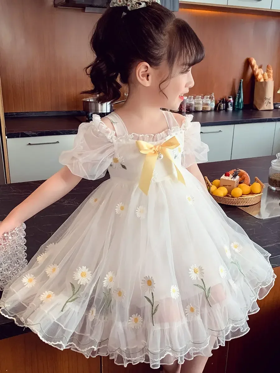 

Платье-пачка принцессы для малышей, платья для свадьбы, дня рождения, костюмы с цветами для маленьких девочек, розовое, белое, милое платье с рюшами