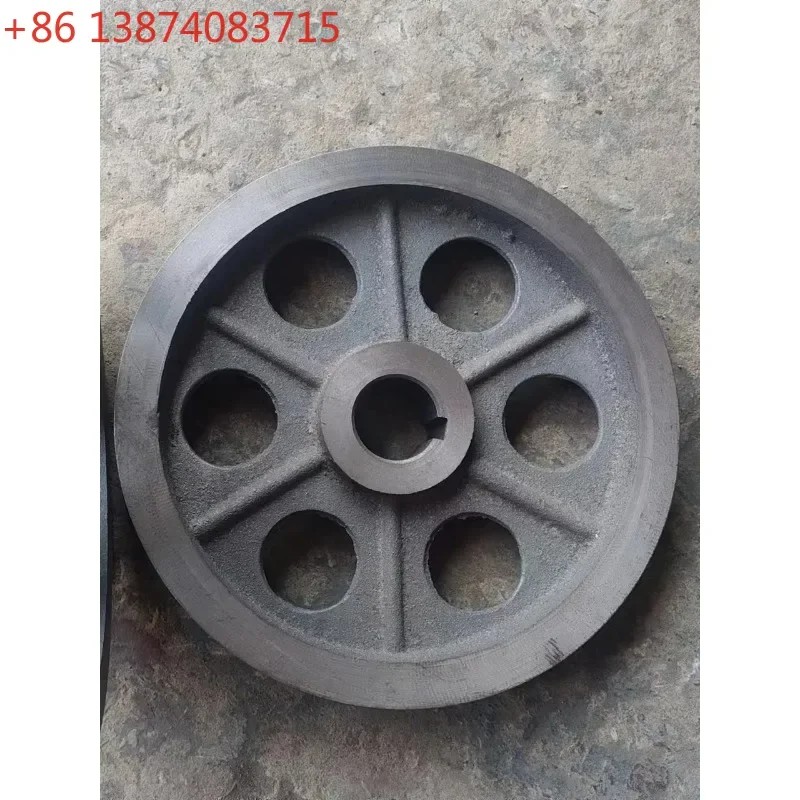 1PC Thickened double-slot B-type Double Slot Pulley Dia 220mm V-Belt Pulley Material Cast Iron Power Tool Accessories