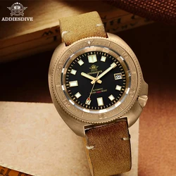 ADDIESDIVE Fashion CUSN8 Bronze Case Automatic Mechanical Watch NH35A Sapphire AD2104 Men Watches Luminous 200m Dive WristWatch