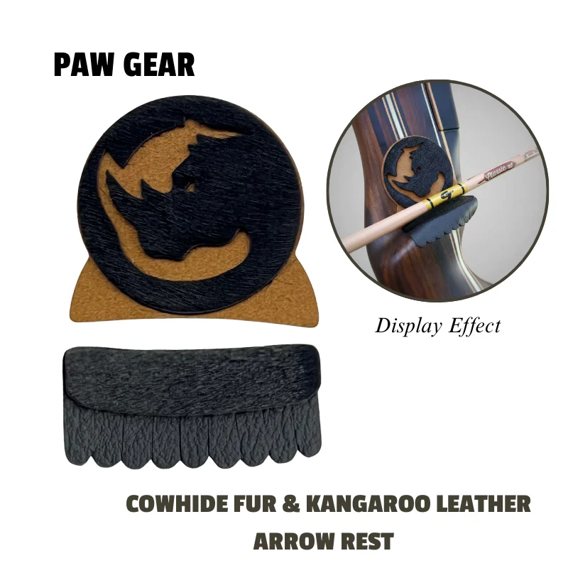 

Premium Kangaroo and Cowhide Leather & Fur Arrow Rest Protection North American Hunting Bows Target Replacement part