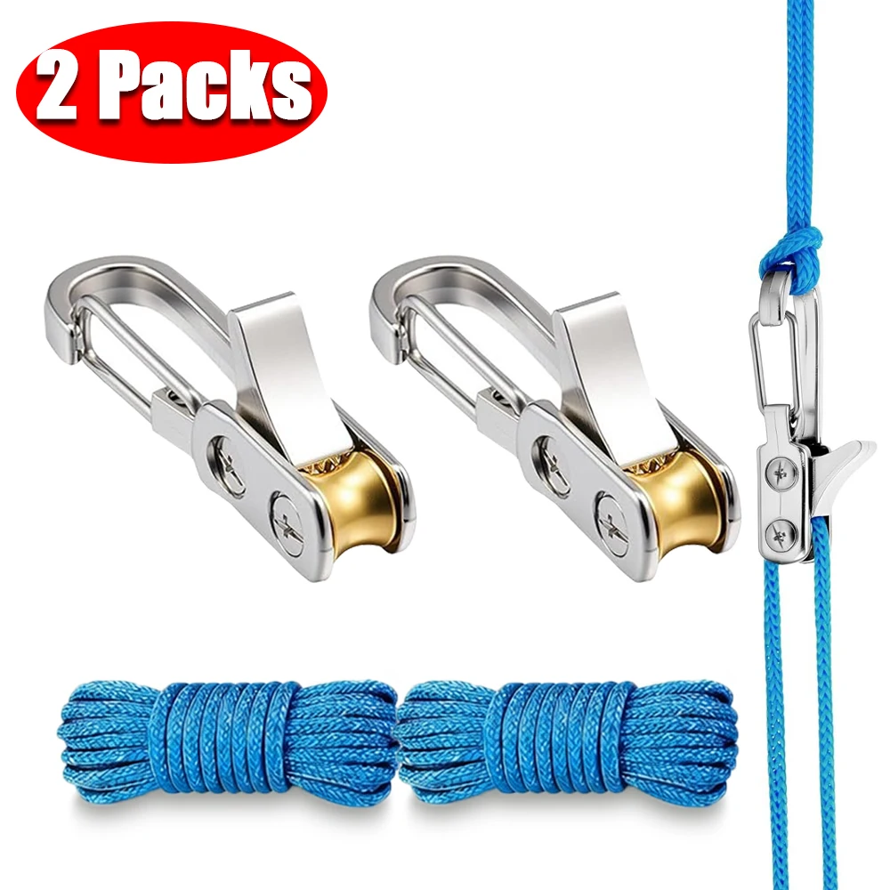 Touwbindgereedschap en spanner met rolspanner, robuuste intrekbare gesp met accessoirekabel, geschikt voor kamperen
