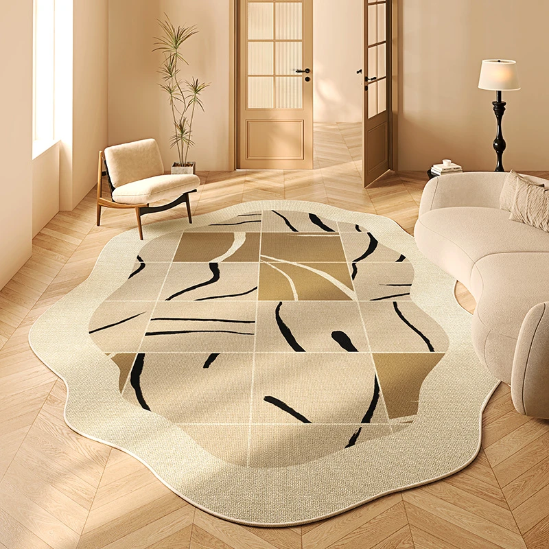 

Wabi-sabi Wind Living Room Decoration Irregular Carpet Simple Bedroom Bedside Plush Carpet Home Large Area Cloakroom Thicken Rug