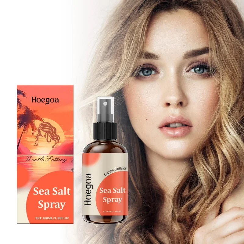 

Volumizing Sea Salt Hair Spray - Create Natural Waves Long-Lasting Hold Lock Moisture Nourish Roots Fashion Curly Styling