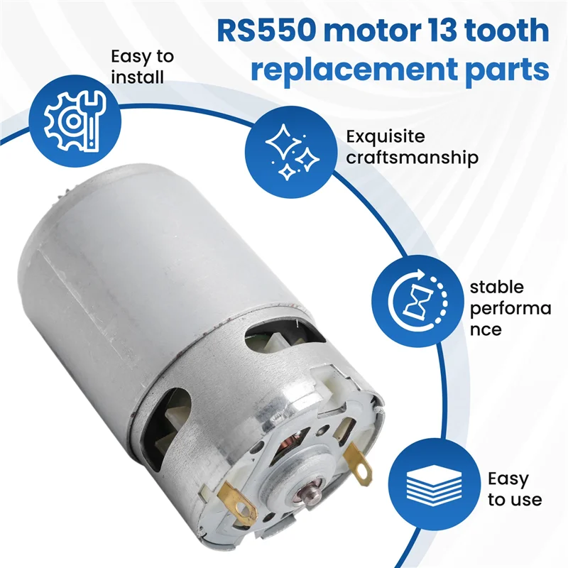 

AF95-1 PCS DC RS550 Motor 13 Teeth Replacement Accessories For Cordless Drill Screwdriver GSR GSB 12V Spare Parts
