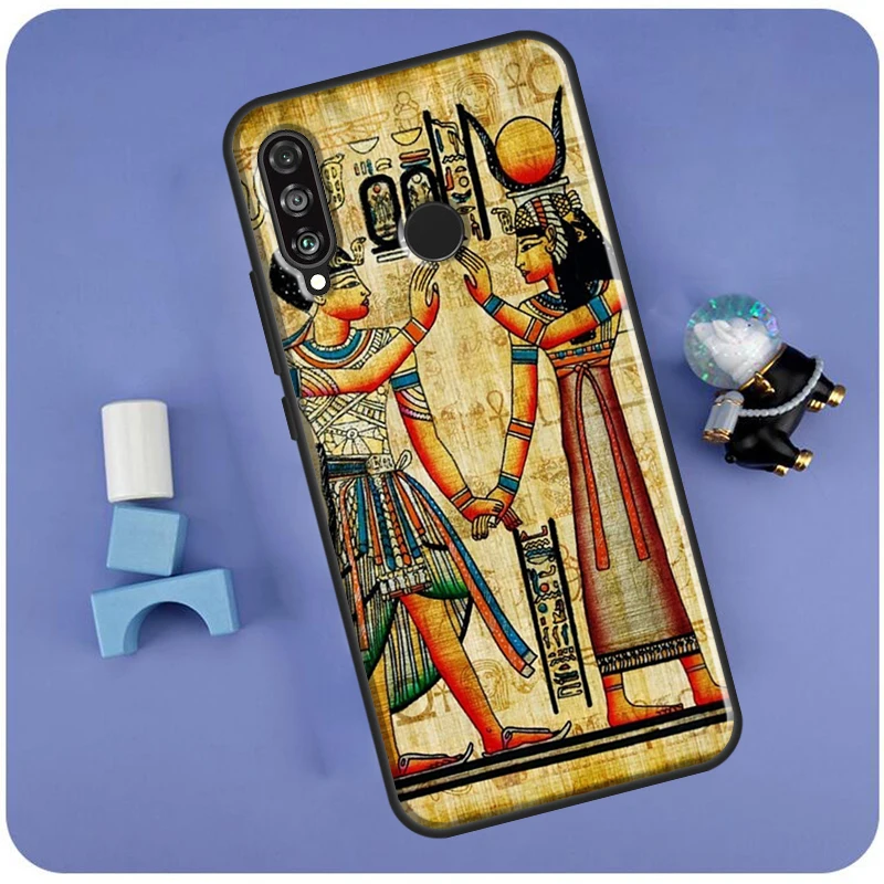 Egypt Cuneiform Akkadian Pharaoh Case For Huawei Nova 11i 8i 3i 9 10 SE 11 Pro 5T Y60 Y61 Y70 Y90 Y91 P20 P30 P40 Lite Cover