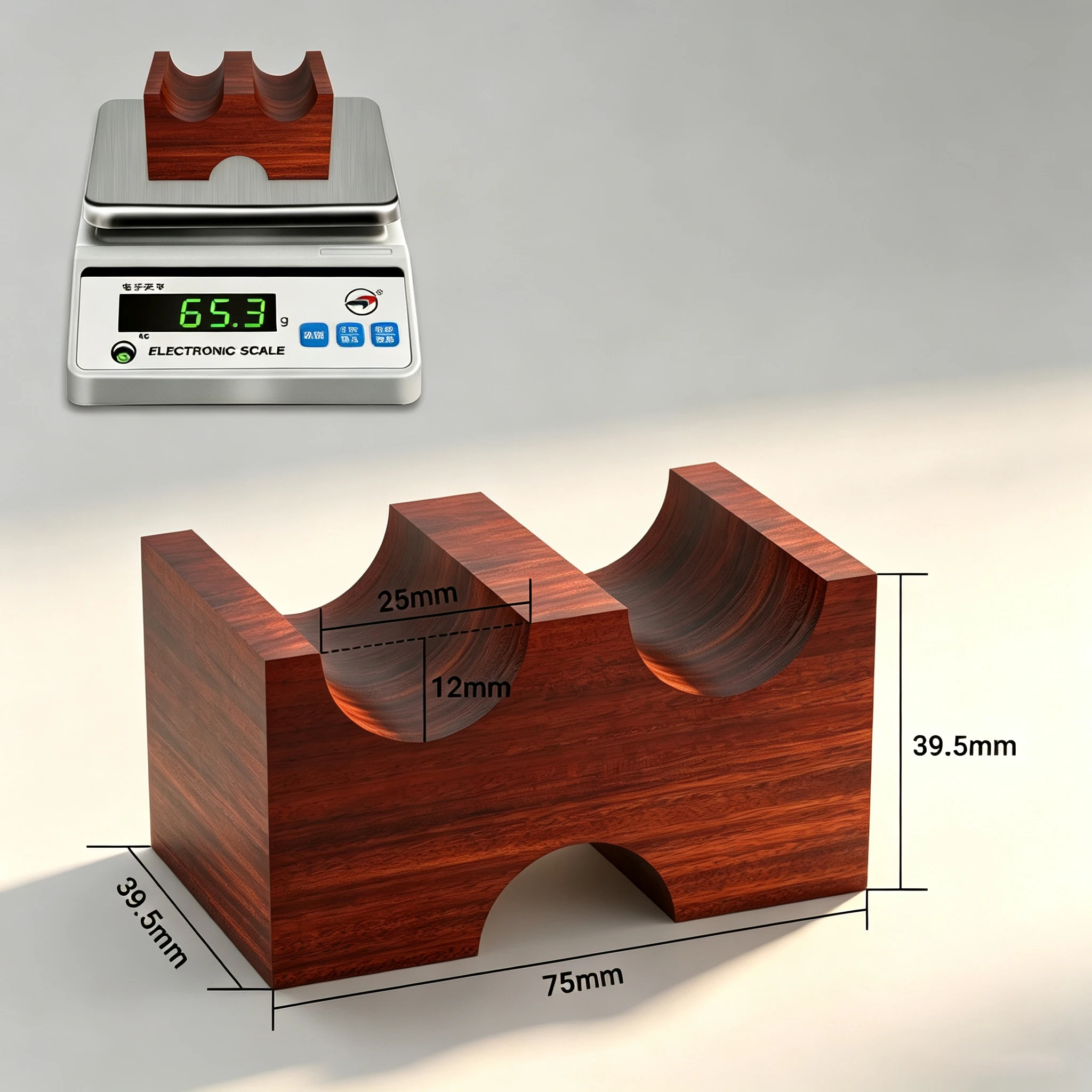 Audiophile Rosewood Cable Isolation Stands, Solid Wood Shock Absorber Cable Brackets for HiFi Speaker Cables & Power Cords