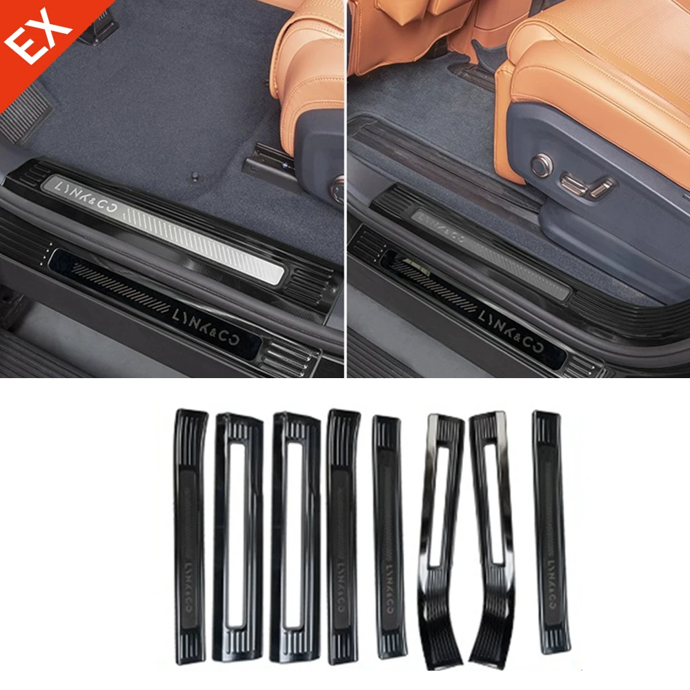 

For GEELY Lynk & Co 900 2025-2026 Stainless Steel Door Sill Plates: Durable Rust-Proof, Stylish Protection for Car Entry Edges