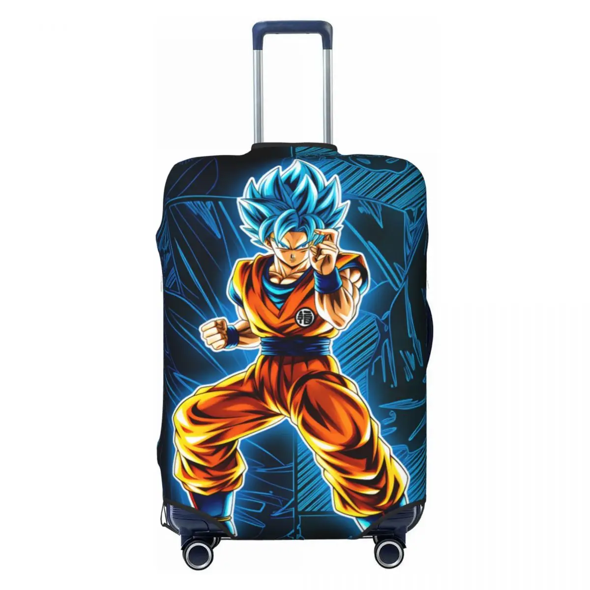 Benutzerdefinierter D-Dragon B-Ball Z Gokus Gepäcküberzug, lustiger Action-Kampf-Manga-Koffer-Schutzüberzug, geeignet für 18-32 Zoll