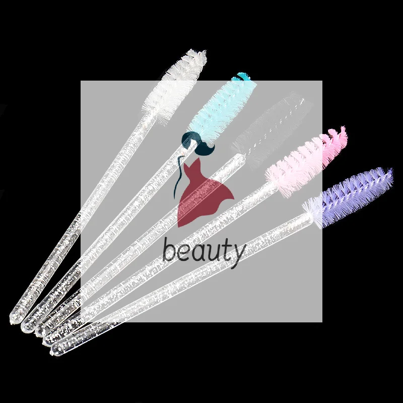Maquillage professionnel outil de beauté jetable cristal cils brosse peigne 50/100 pièces Extension de cils Mascara baguettes