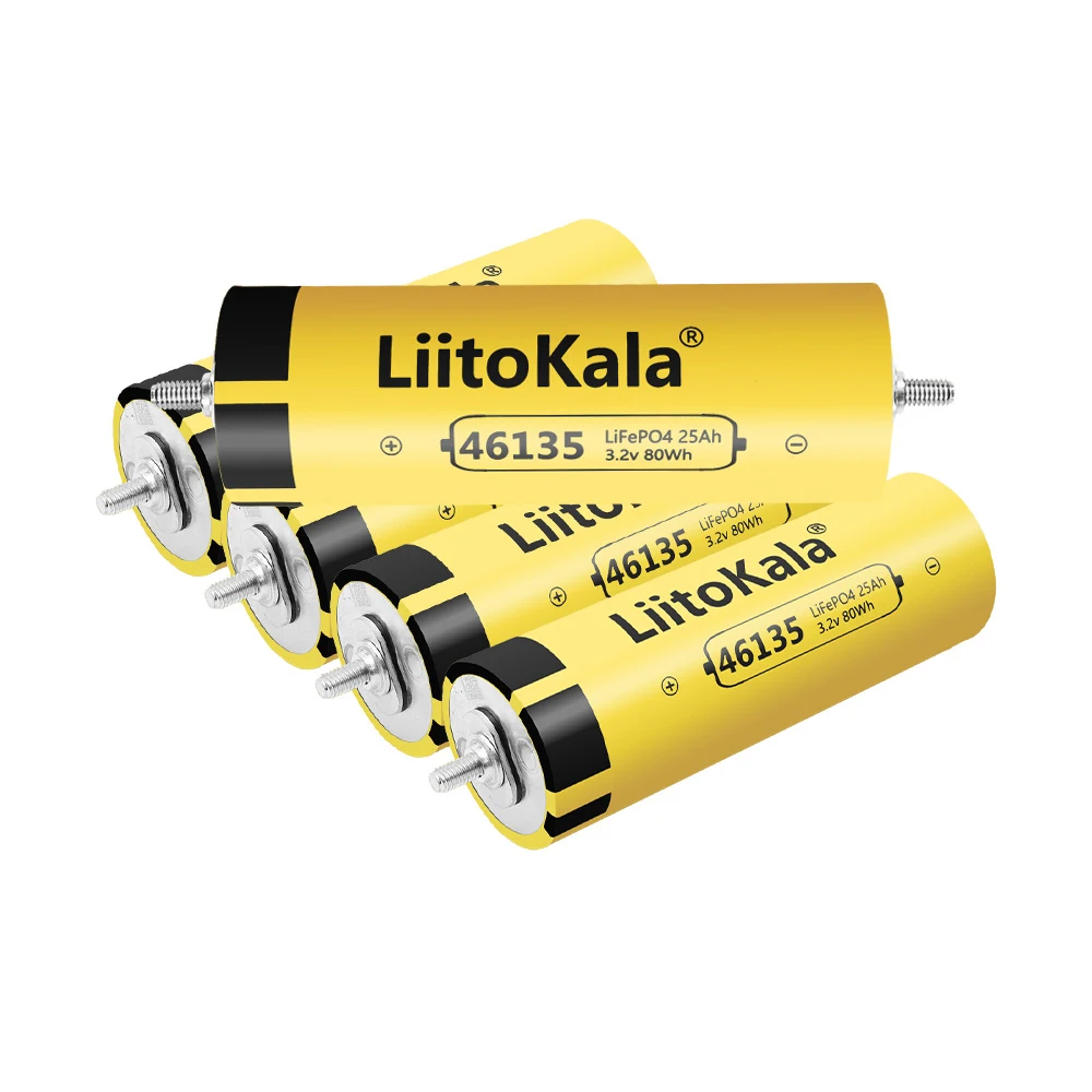 LiitoKala 46135-3.2V 25Ah high capacity Deep cycle Lifepo4 Battery for 12v 24v 48V LiFePO4 Rechargeable Battery