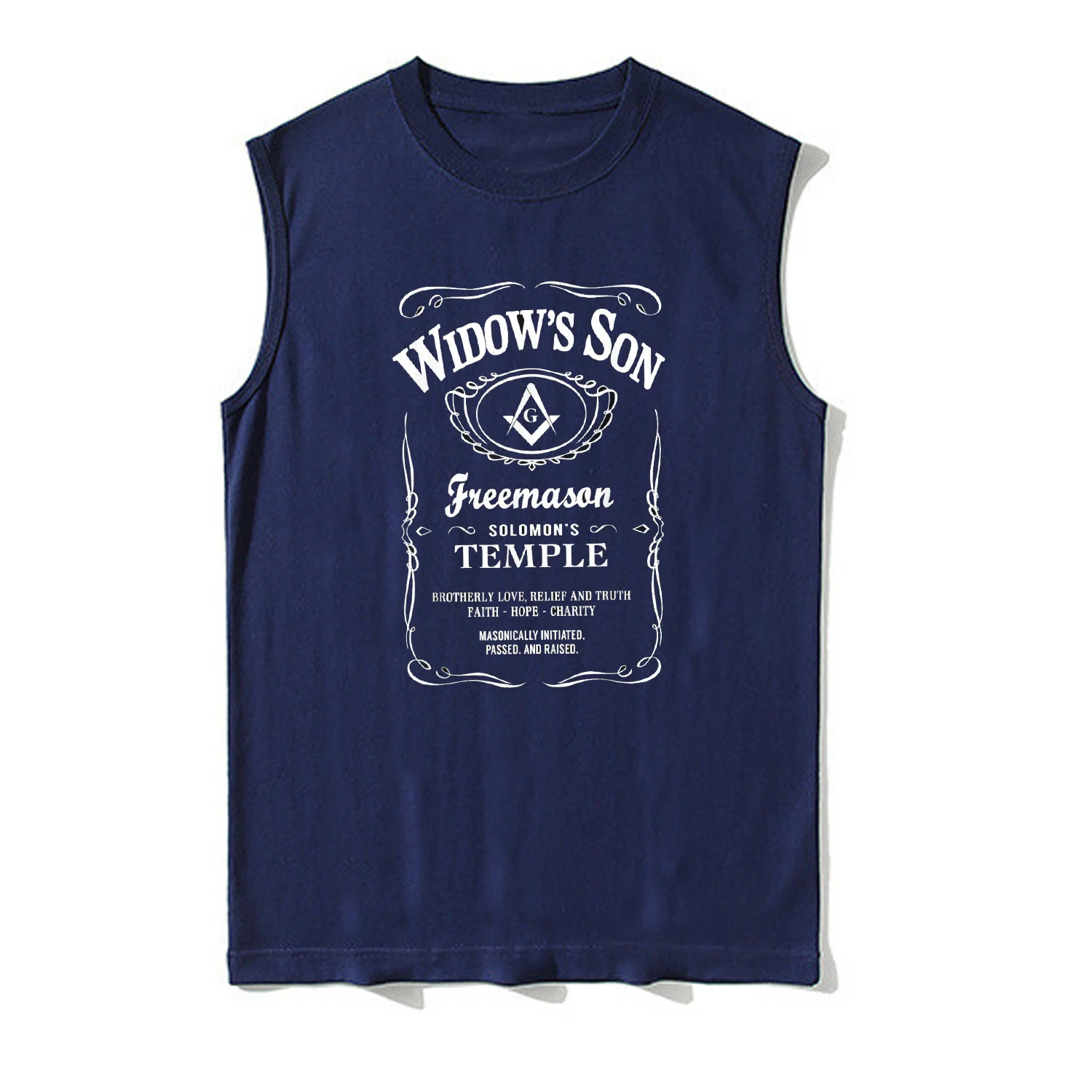 Widow's Son Freemason Solomon's Temple Masonic Tank Top 100% Cotton O-Neck Summer Casual Mens Vest Sleeveless T-shirt Streetwear