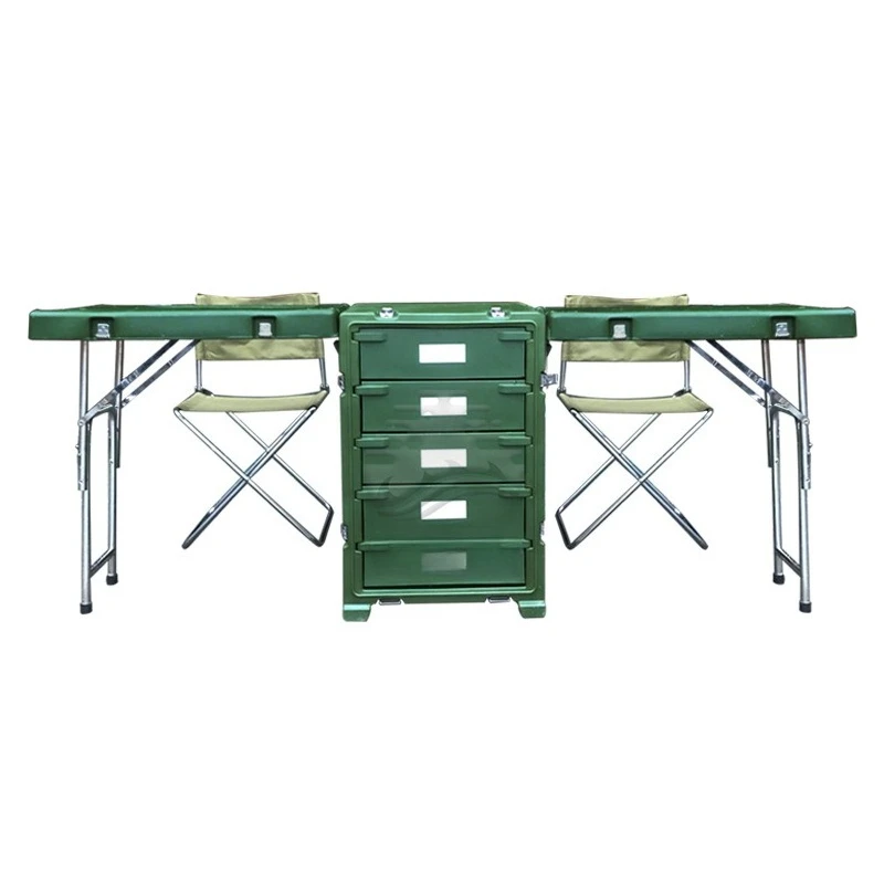

Rotomolding field operation platform One table and two chairs can be folded