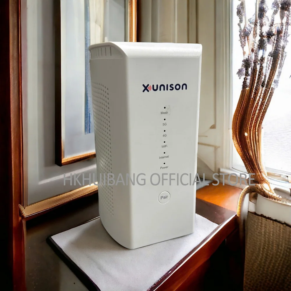 Unlocked XUNISON Exigo Hub D50 5G WiFi Mesh CPE 4*WAN/LAN Ports AX5400 WiFi 6 Transmitter 5G Sim Card Modem 4G LTE CAT16 Router