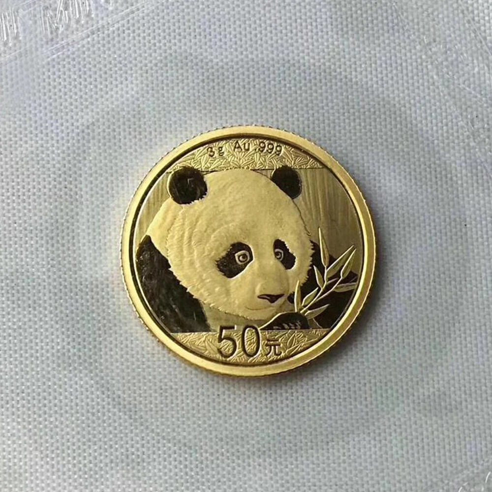 2018 China Panda Gold Commemorative Coin/Bullion Real Original 3g Au.999 24K 50 Yuan UNC