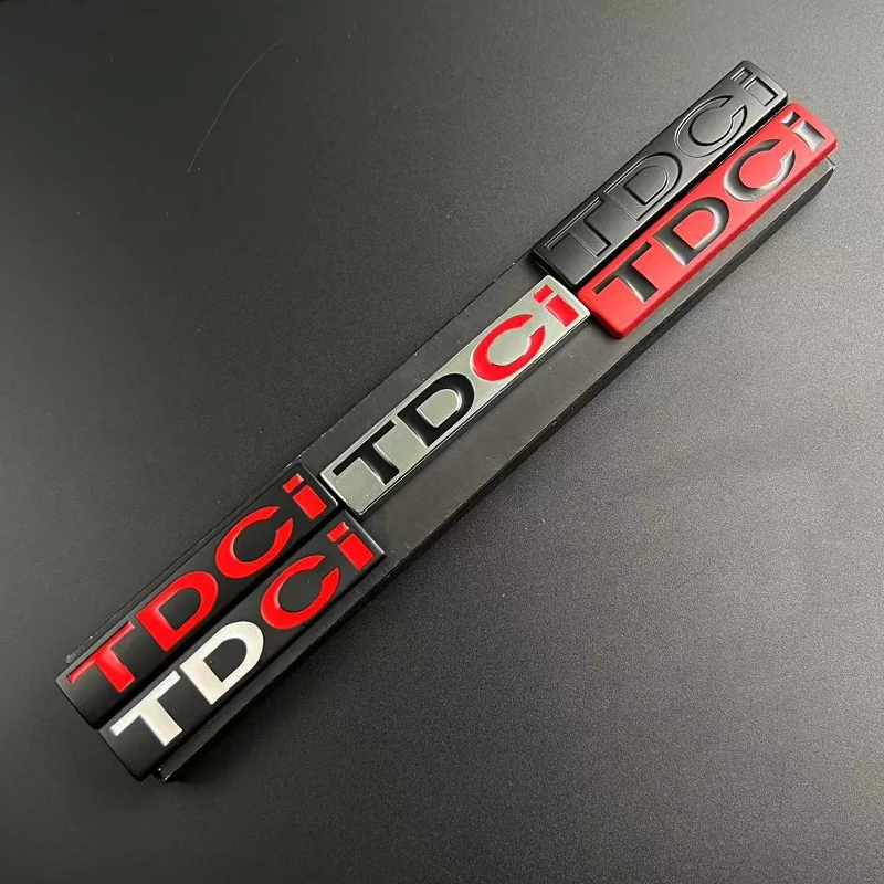 3d Metal Black Chrome Logo TDCI Emblem Car Fender Trunk Badge For Fiesta Kuga Mondeo MK3 Focus MK2 TDCI Sticker Accessorie