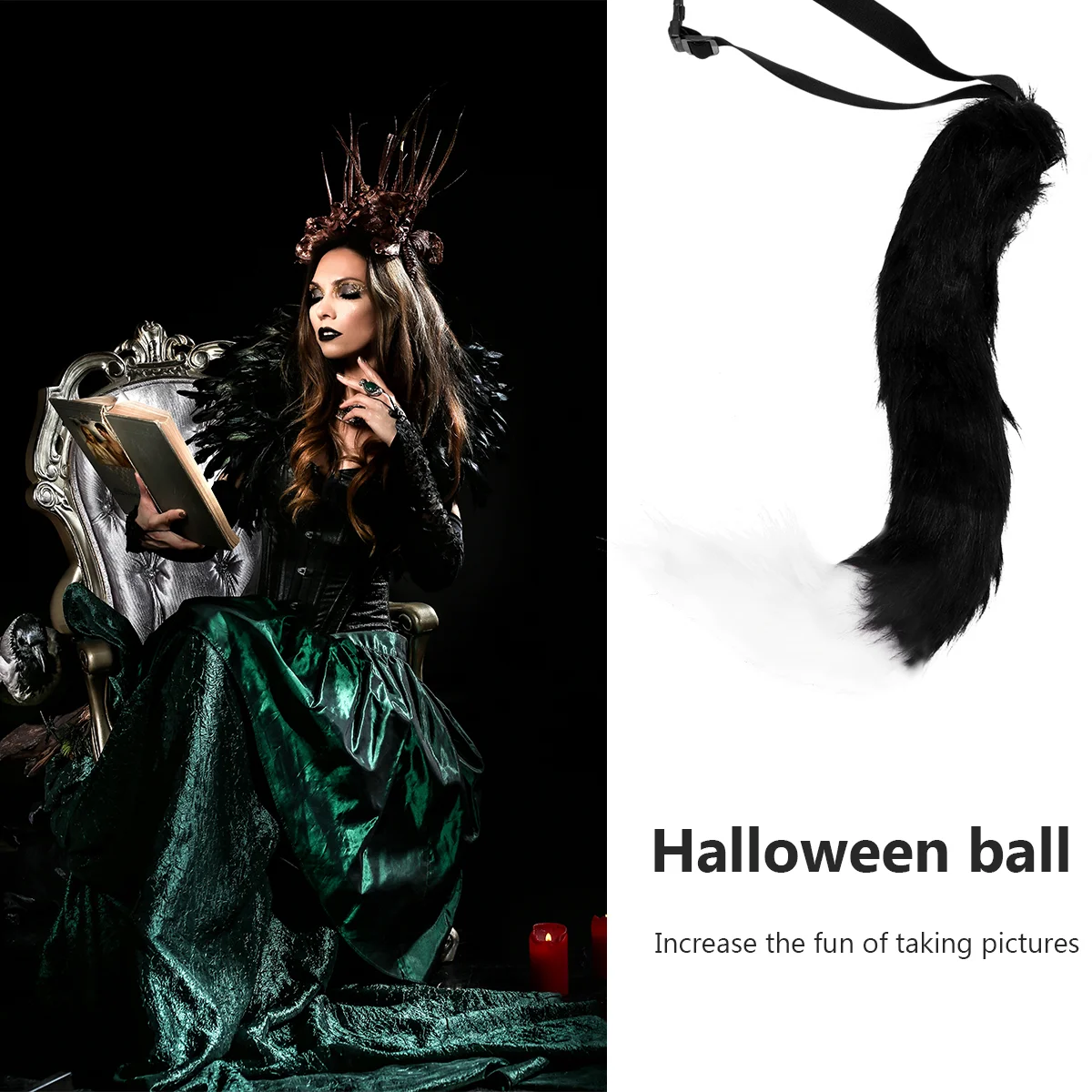 Faux Fox Fur Tail Costume Cat Cosplay Rabbit Accessories Prom Halloween Artificial Simulation Child Costumes