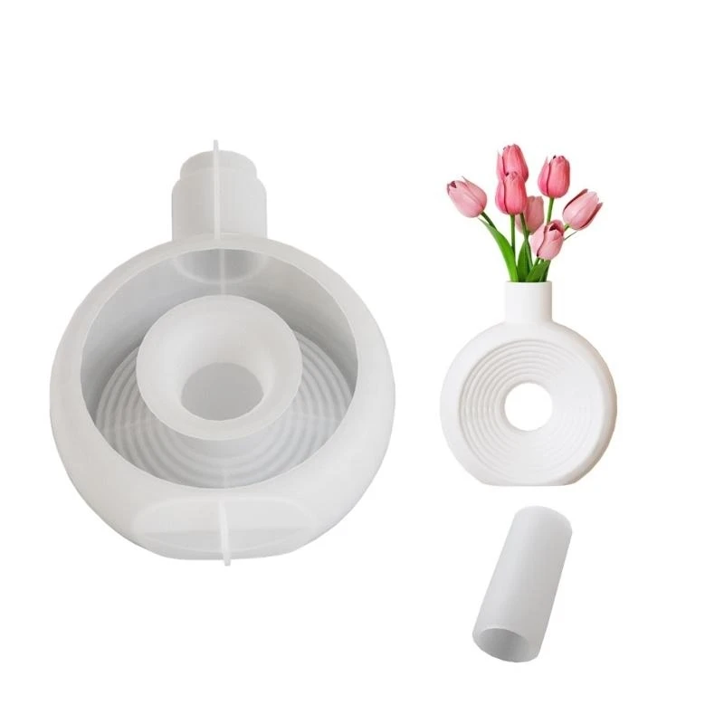 

Nordic Silicone Vase Mold Gypsum Mould for Handmade Jewelry Holder Accessories Elegant Tabletop Decoration Mold