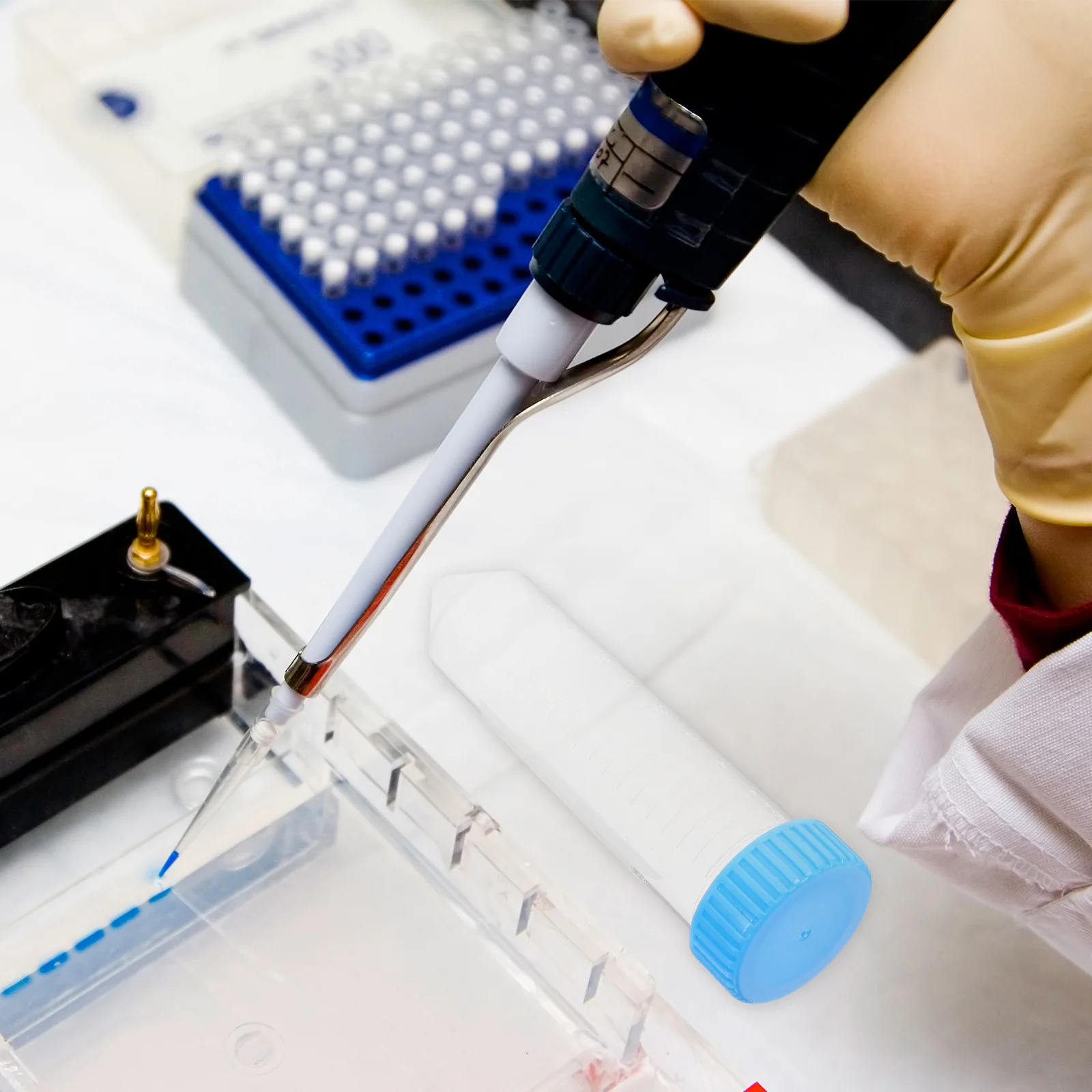 50 قطعة 50 مللي أنبوب الطرد المركزي أشار رئيس الأزرق غطاء برغي مانعة للتسرب عالية السرعة تخزين درجة حرارة منخفضة السلس الجدار #1